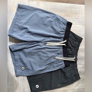 Vuori Men's Athletic Shorts - Black and Gray